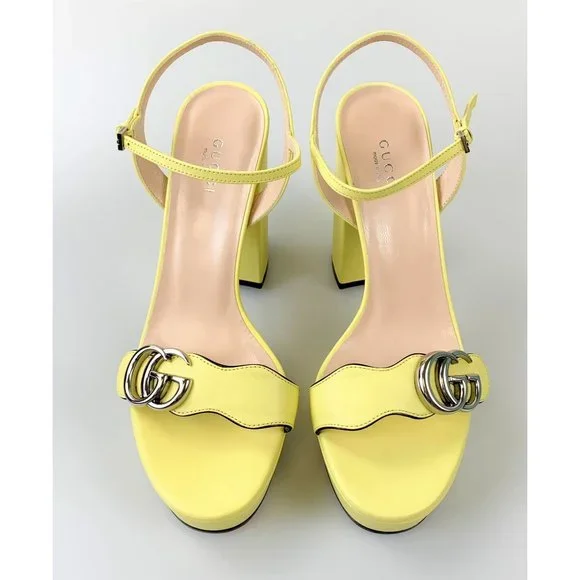 Gucci Yellow Platform Sandals - Picture 3 of 9